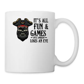Crâne de pirate énonciations drôles cadeau de pirate - Mug blanc - blanc - Droite