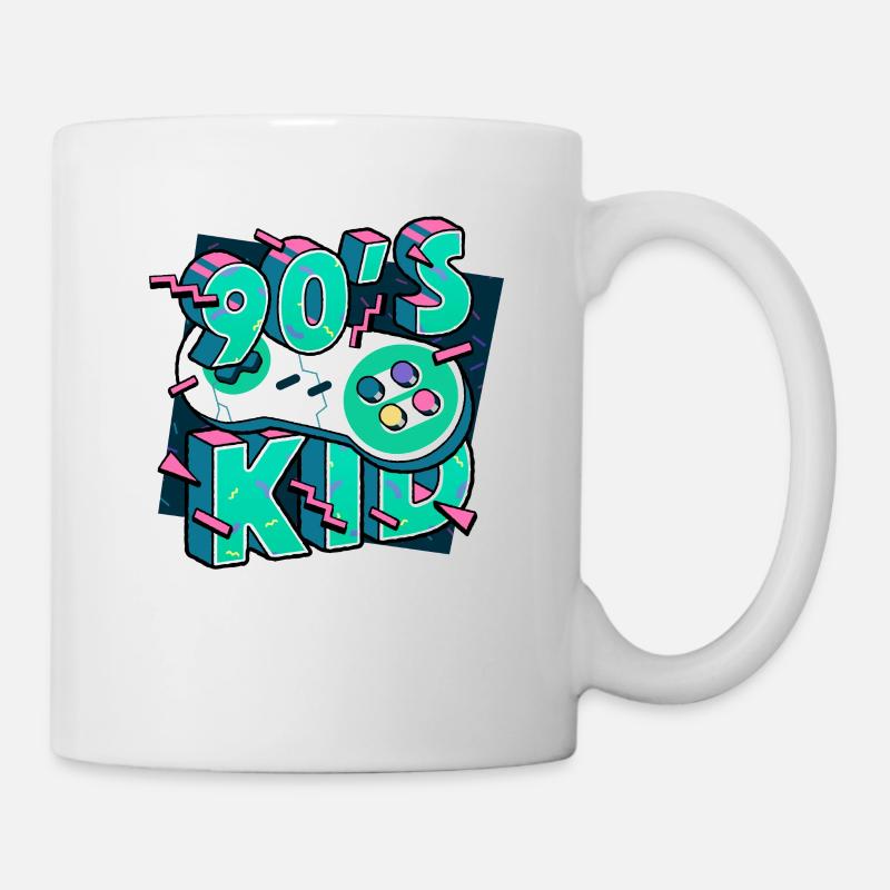 Mens 90s Kid 90s Men Design for Vintage Retro - Mug - white