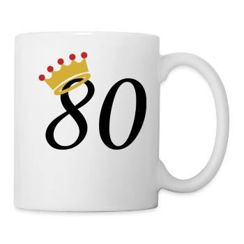 80e - Mug blanc - blanc - Droite