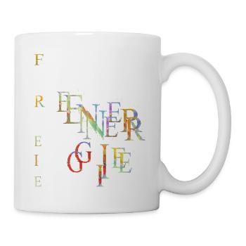 freie Energie Fridays for future bunt Frieden 1 - Tasse - Weiß - Rechts