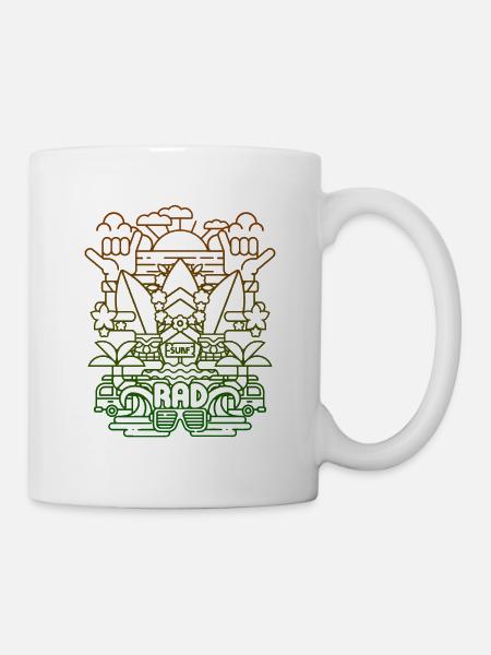 Surf einfach - Tasse - Weiß
