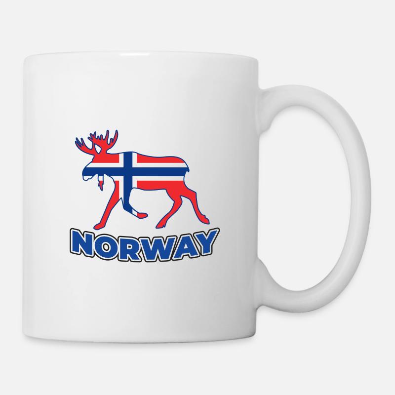 Norwegen Elch - Tasse - Weiß