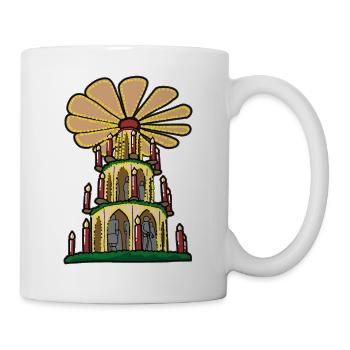 Pyramide de Noël pyramide de Erzgebirge Noël - Mug blanc - blanc - Droite