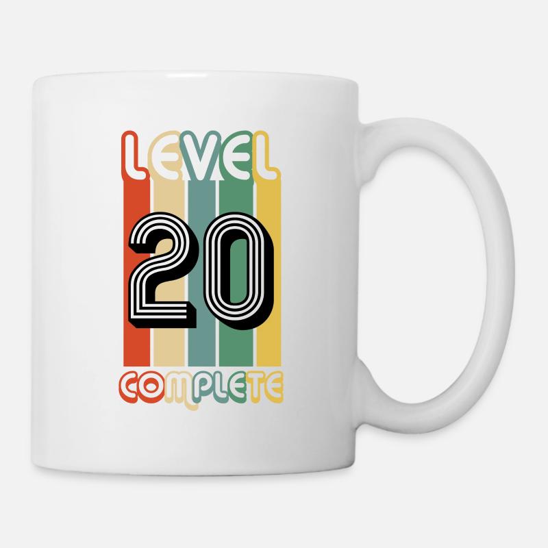 20. Geburtstag Level Jubiläum 20 Jahre Geschenk - Tasse - Weiß