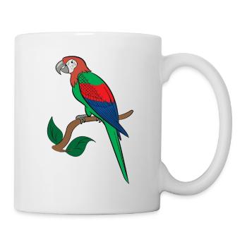 Parrot macaw drawing - Mug - white - Right
