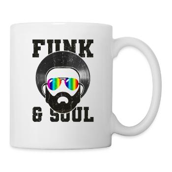 Funk and Soul Afro Disque Vinyle Cool Rétro - Mug blanc - blanc - Droite