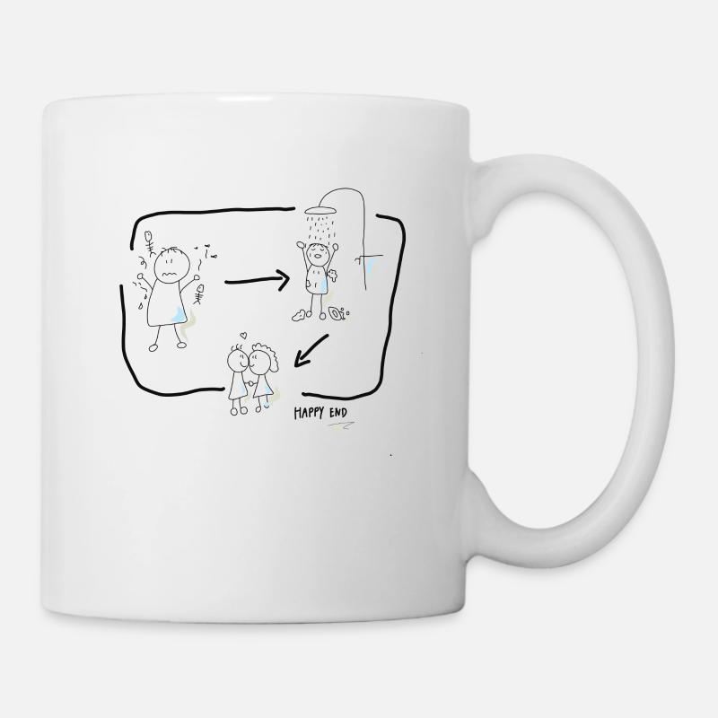 Les douches rendent les odeurs propres - Mug blanc - blanc