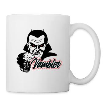 Halloween Vampir Bier Vambier Funny Horror - Tasse - Weiß - Rechts