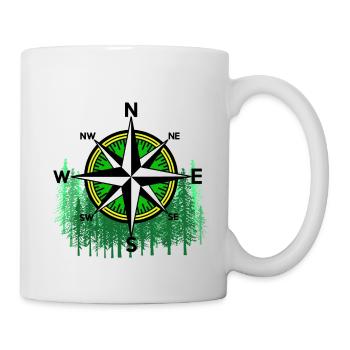 Wilderness Mountains Mountain Compass Windrose Mountains - Mug - white - Right