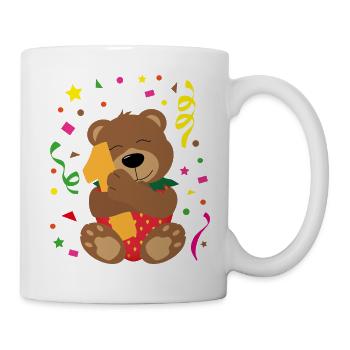 Ours de la Terre 1er cadeau d'anniversaire - Mug blanc - blanc - Droite