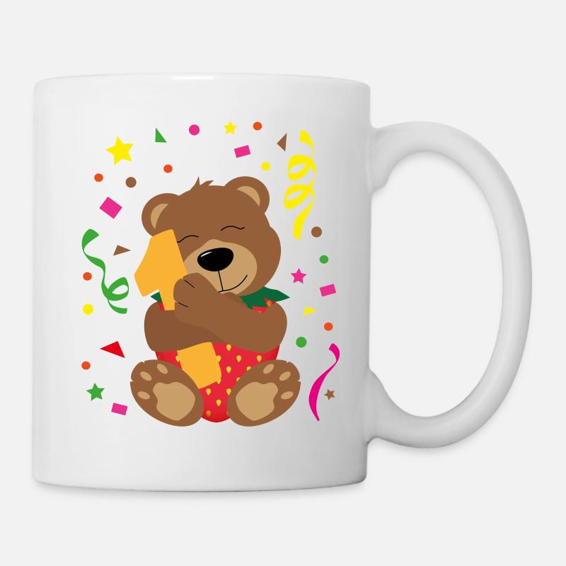 Erdbärchen Junge 1. Geburtstag Geschenk - Tasse - Weiß