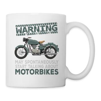 Warnung Motorräder - Tasse - Weiß - Rechts