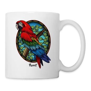 Papagei - Tasse - Weiß - Rechts