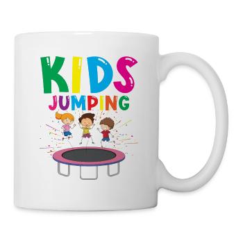 Jumping Kinder Trampolin Kids Jumpen Fitness - Tasse - Weiß - Rechts