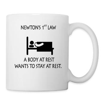 Newton's First Law - Mug - white - Right