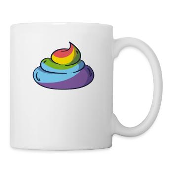 Unicorn haufen Kot Knödel AA Poop Scheisse - Tasse - Weiß - Rechts