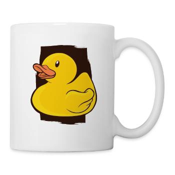 Badeente Gummiente - Tasse - Weiß - Rechts
