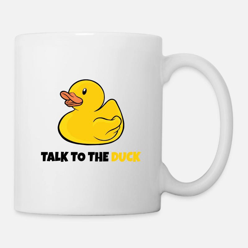 Programmer rubber duck debugging - Mug - white