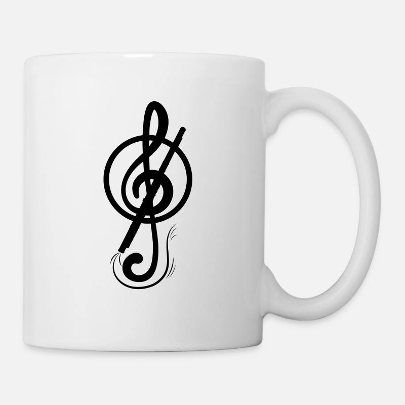 Querflöte - Tasse - Weiß