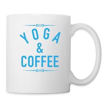 Chemise de yoga cadeau de café relaxant - Mug blanc - blanc - Droite