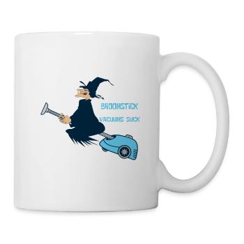Halloween aspirateur balai de sorcière cadeau drôle - Mug blanc - blanc - Droite