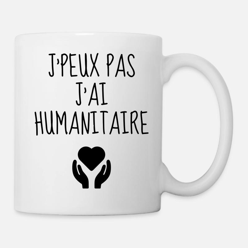Bénévole / Humanitaire / Solidaire / Aide - Mug blanc - blanc