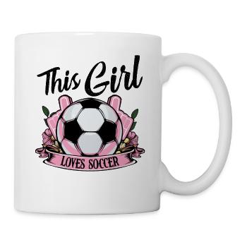 This Girl Loves Soccer Soccer Player Gift - Mug - white - Right