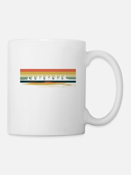 Cadeau d'aviron rameur rétro je huitième aviron - Mug blanc - blanc