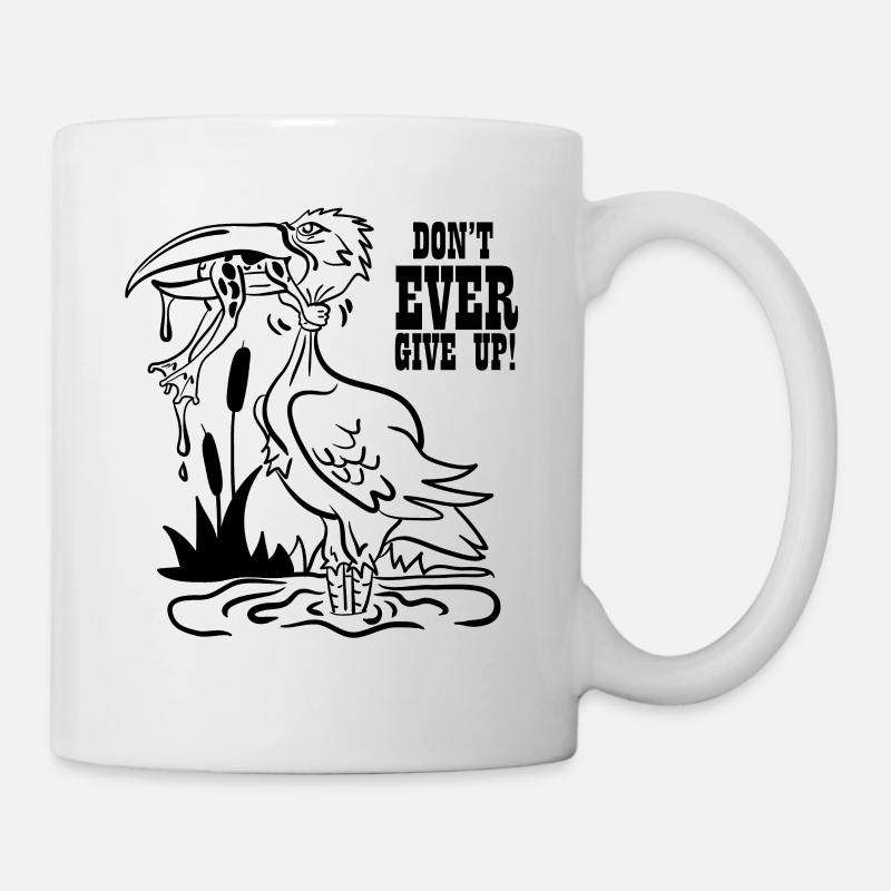 Never give up - Mug - white
