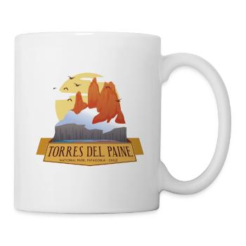 Torres Del Paine, Patagonia - Chile - Tasse - Weiß - Rechts