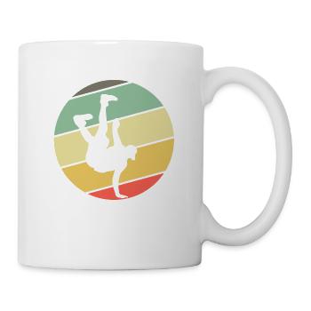 Retro Breakdance Bboying Geschenk I Breakdancing - Tasse - Weiß - Rechts