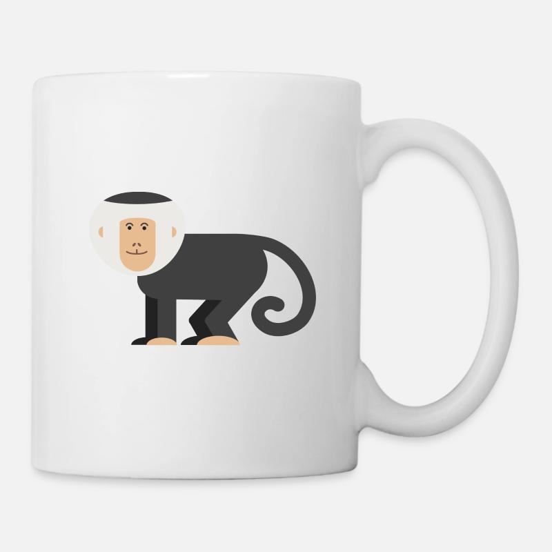 Singe capucin singe - Mug blanc - blanc