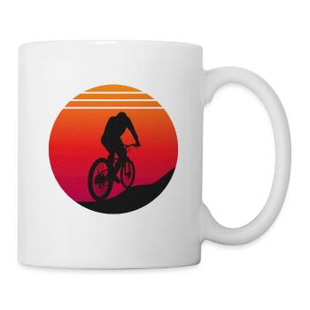 Mountainbike - Sunset - Tasse - Weiß - Rechts
