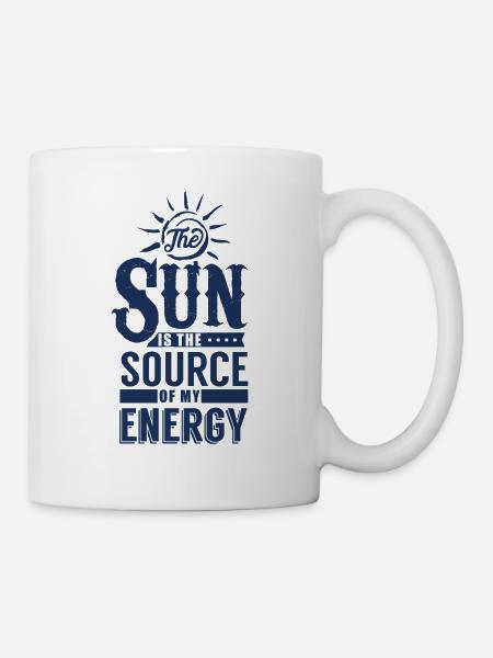 Solar Solarenergie Sonne Solarkraft Grüner Strom - Tasse - Weiß