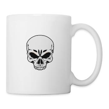 Tod Schädel Jenseits Totenkopf Tattoo - Tasse - Weiß - Rechts