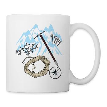Mountains Gebirge Bergsteiger Felsklettern Alpen - Tasse - Weiß - Rechts