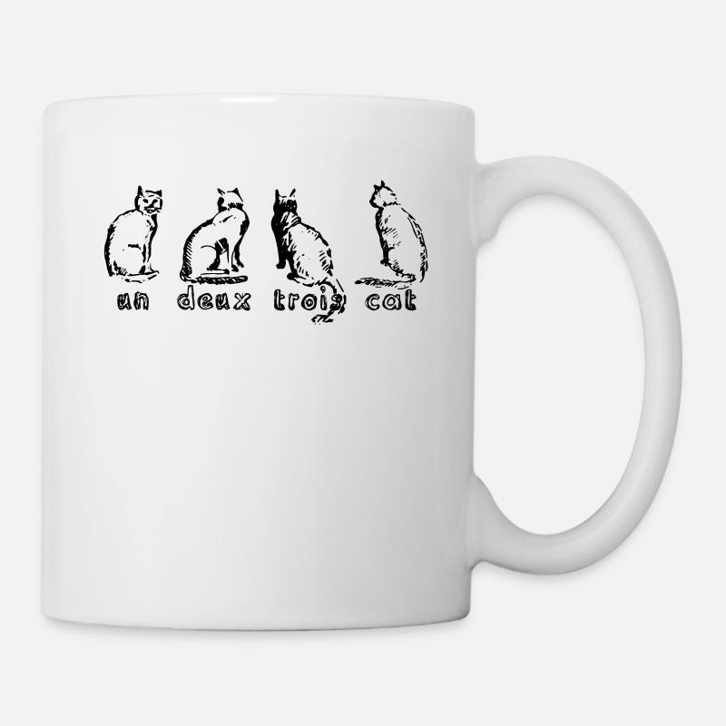 Un Deux Trois Cat - Mug blanc - blanc