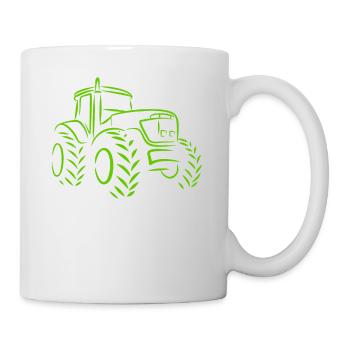 Traktor Landwirtschaft Bauer Geschenk · Traktor - Tasse - Weiß - Rechts