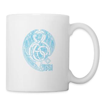 Jormungandr Viking Dragon Boot Ragnarok Runen Geschenk - Tasse - Weiß - Rechts