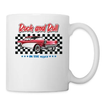 Rock and Roll der 1950er Jahre rot - Tasse - Weiß - Rechts
