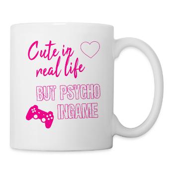 Gamer Girl Zocker Mädchen Gamepad Videospiele - Tasse - Weiß - Rechts