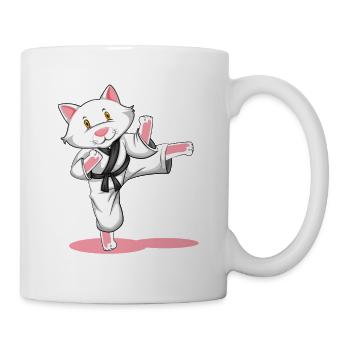 Sport de chat de karaté - Mug blanc - blanc - Droite