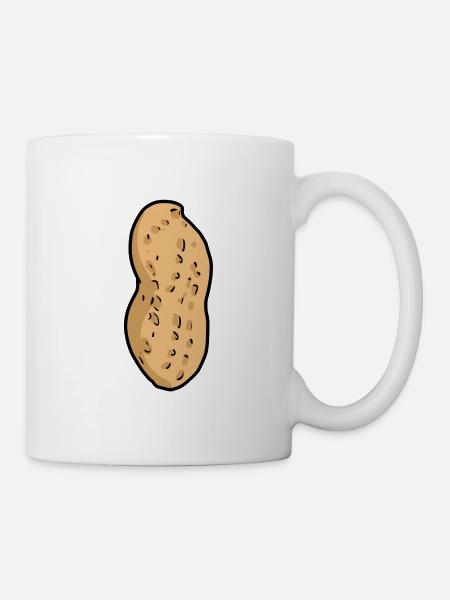 Cacahuètes Noix Aliments Cacahuètes - Mug blanc - blanc