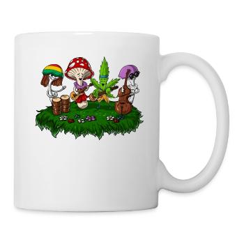 Hippie Champignons Psychédélique Festival - Mug blanc - blanc - Droite