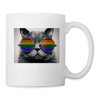 LGBT Flag Gay Lesbian Gay Cat - Mug blanc - blanc - Droite