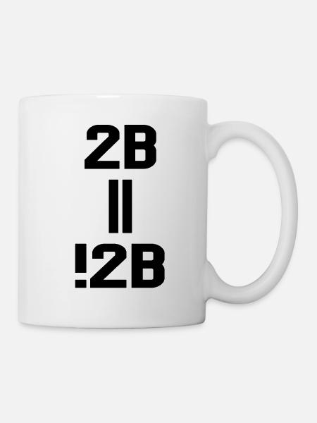 2B || ! 2B - Mug blanc - blanc