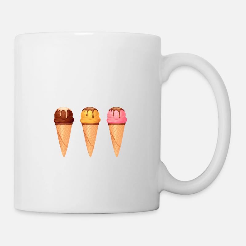 Eiscreme Eis Softeis Waffel Eisdiele Geschenk - Tasse - Weiß
