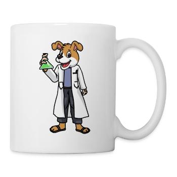 Hund Chemiker Reagenzglas Versuch Chemie Job - Tasse - Weiß - Rechts