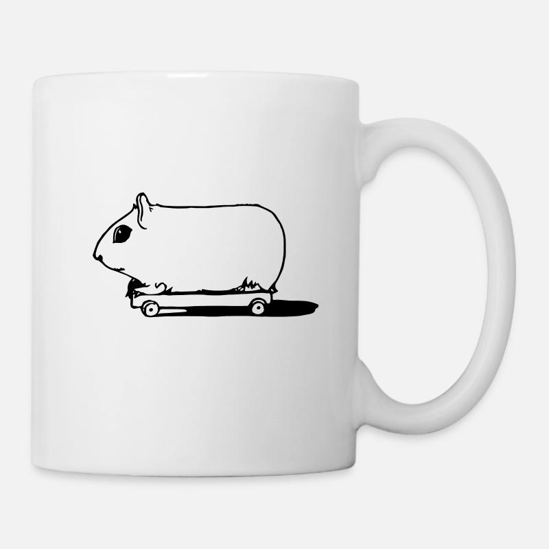 Guinea Pig Skateboarder - Mug - white