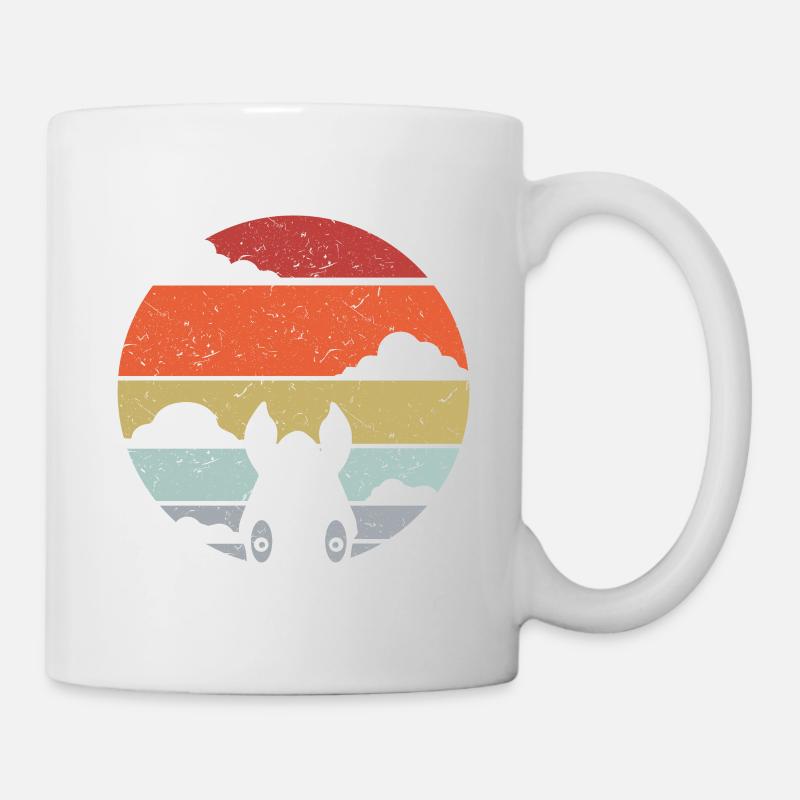 horse vintage retro gift - Mug - white